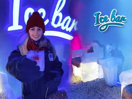 Ice Bar Mundo Gelado Com Drink em Copo de Gelo