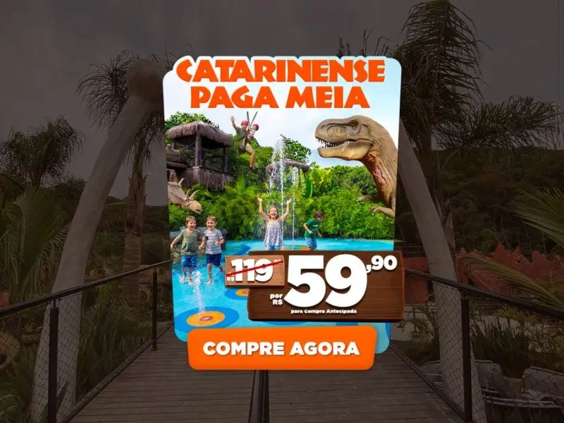 Ingresso Aventura Jurássica - Balneário Camboriú