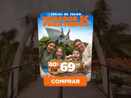 Ingresso Aventura Jurássica - Balneário Camboriú