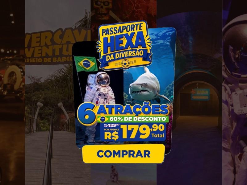 Passaporte Vip da Diversão + Space Adventure - 6 Atrações
