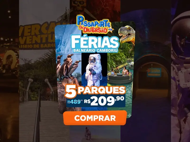 Passaporte Vip da Diversão + Space Adventure - 6 Atrações