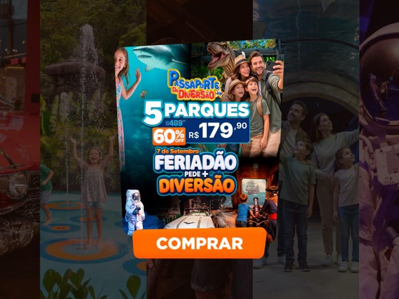 Passaporte Vip da Diversão + Space Adventure - 6 Atrações